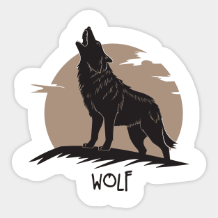 Wolf Silhouette Sticker